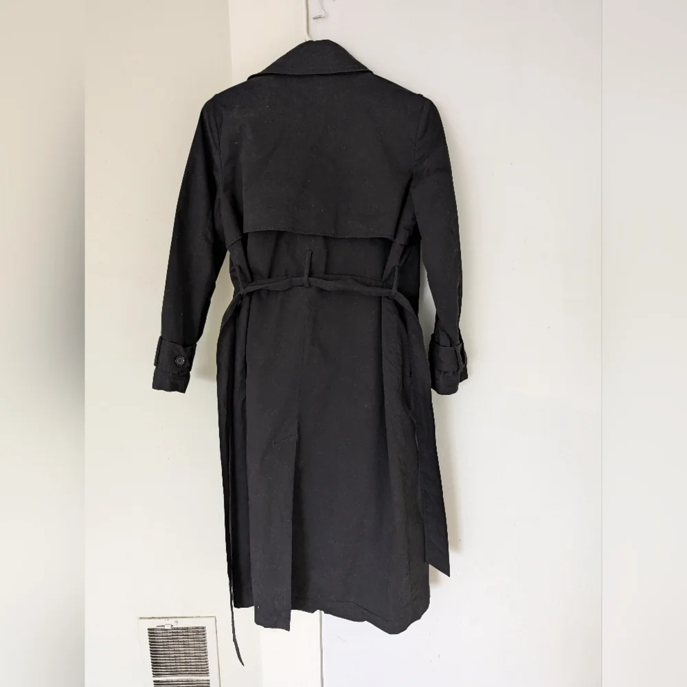 Black Cotton Trench - Picture 2 of 3